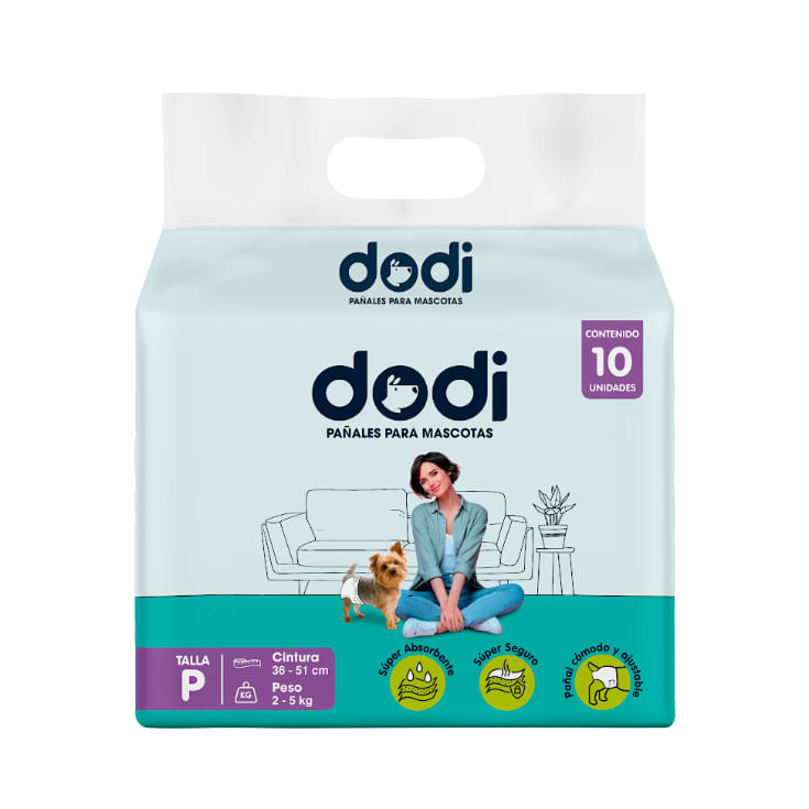 Dodi Pañal Para Mascotas Talla P X 10Un.