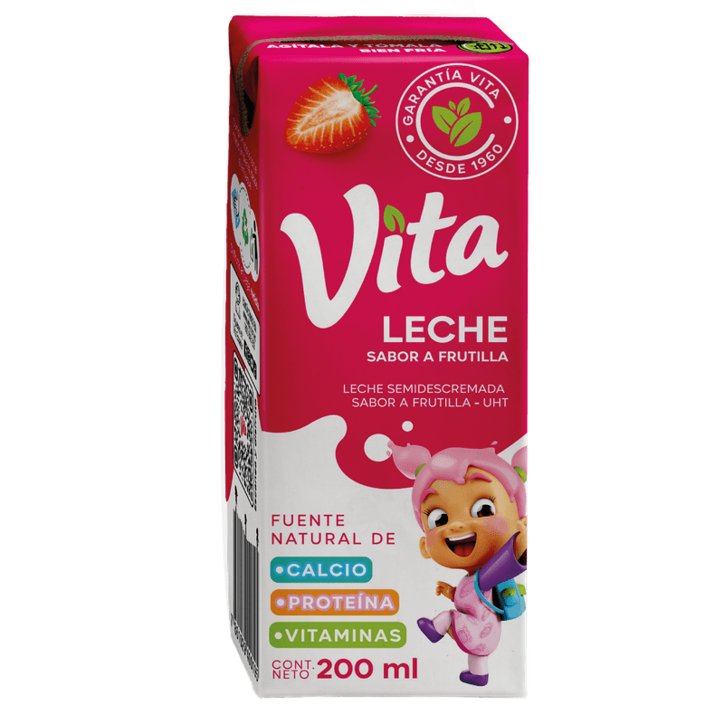 Leche Vita Sabor Frutilla 200 Ml.