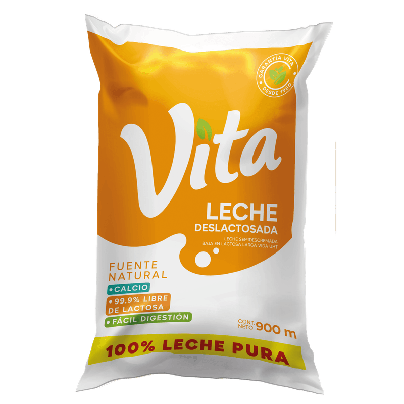 Funda Leche Deslactosada Vita 900 Ml.