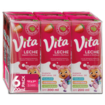 Leche Vita Sabor Frutilla x6 Un. 200 Ml. C/U