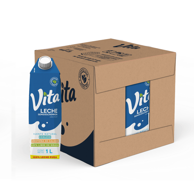 Vita Leche Semidescremada 1Lt Caja X12