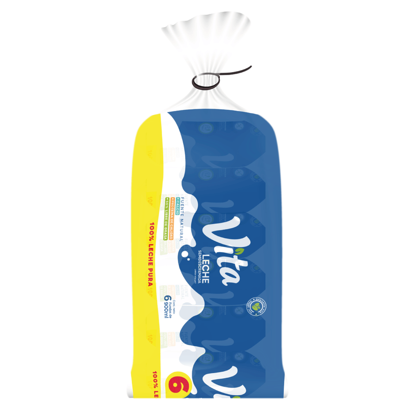 Funda Leche Semidescremada Vita x6 Un.