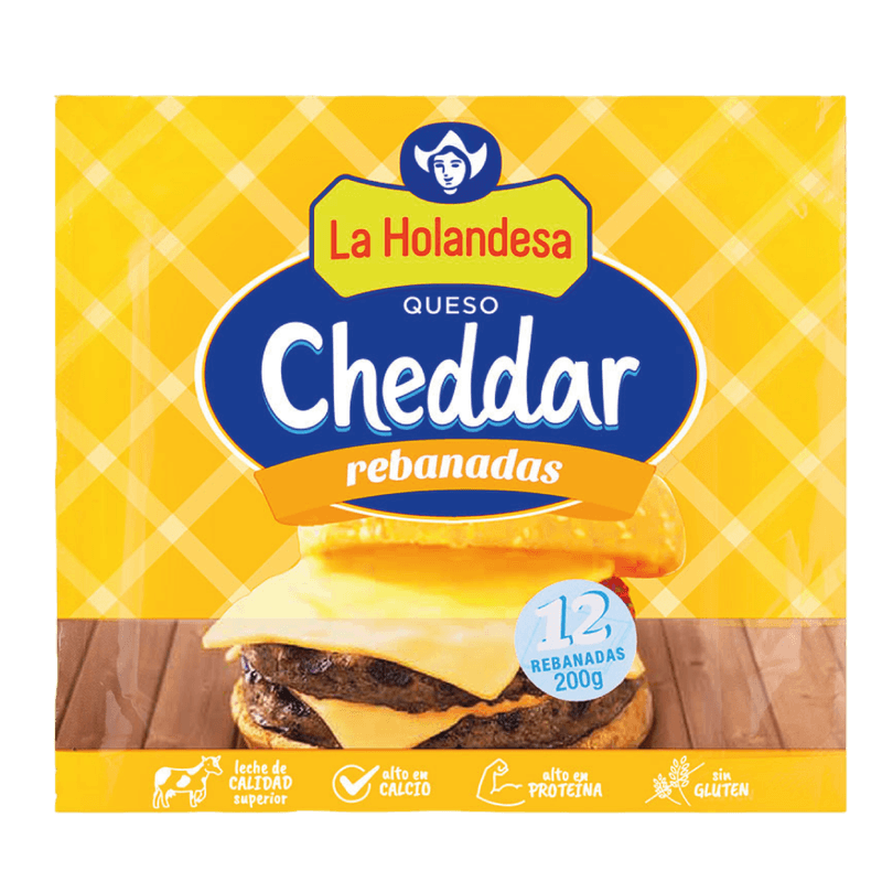 Queso La Holandesa Cheddar Rebanada 100Gr