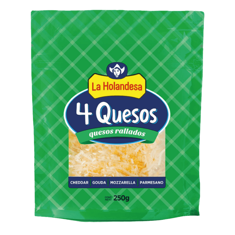 Queso La Holandesa Mix 4 Quesos Rallados 250gr